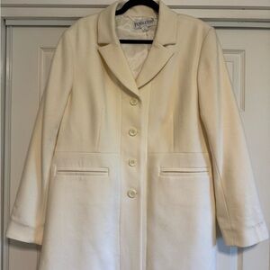 Pendleton Women's Merino Wool Ivory Trench Coat Size XL